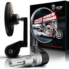 MZS Espejos de barra de 1 pulgada para motocicleta, Espejo retrovisor de