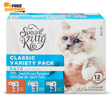 Classic Variety Pack Pate Cat Food, 13 Oz Cans (12 Pack) 2.02 per gallon
