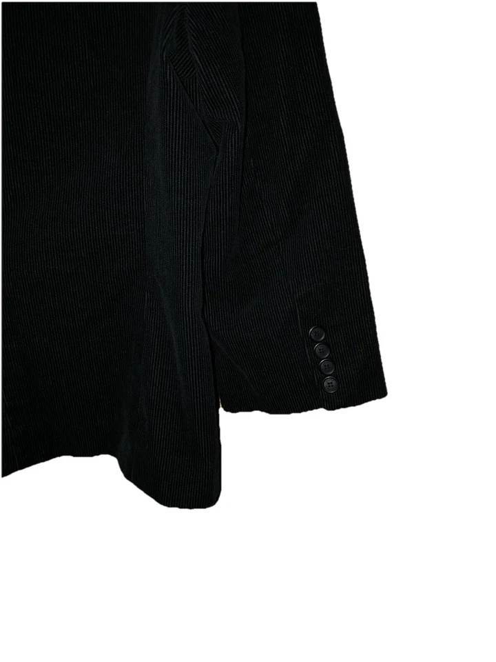 Chaqueta/BLAZER JUICY COUTURE Y2K Vintage CORDUROY Negro Talla XL Hecho en USA Nuevo Foto 4 de 4