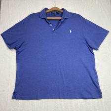 Polo Ralph Lauren Shirt Mens XL Classic Fit Blue Short Sleeve Cotton Pony Logo