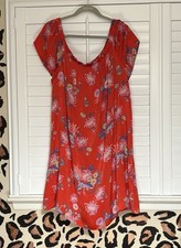 Women's Red Silk Satin Traditional Chinese Blossom Pattern Size L Forever 21