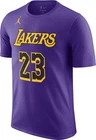 BNWT Nike Mens Los Angeles Lakers Lebron James #23 Jersey T-Shirt Purple (2XL)