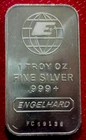 Vintage Engelhard Small E Bar 1 Troy oz. .999 Fine Silver-A Desirable bar-138