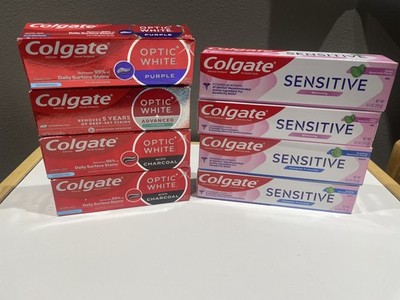 Colgate Optic White & Colgate Sensitive Mix Lot of 8