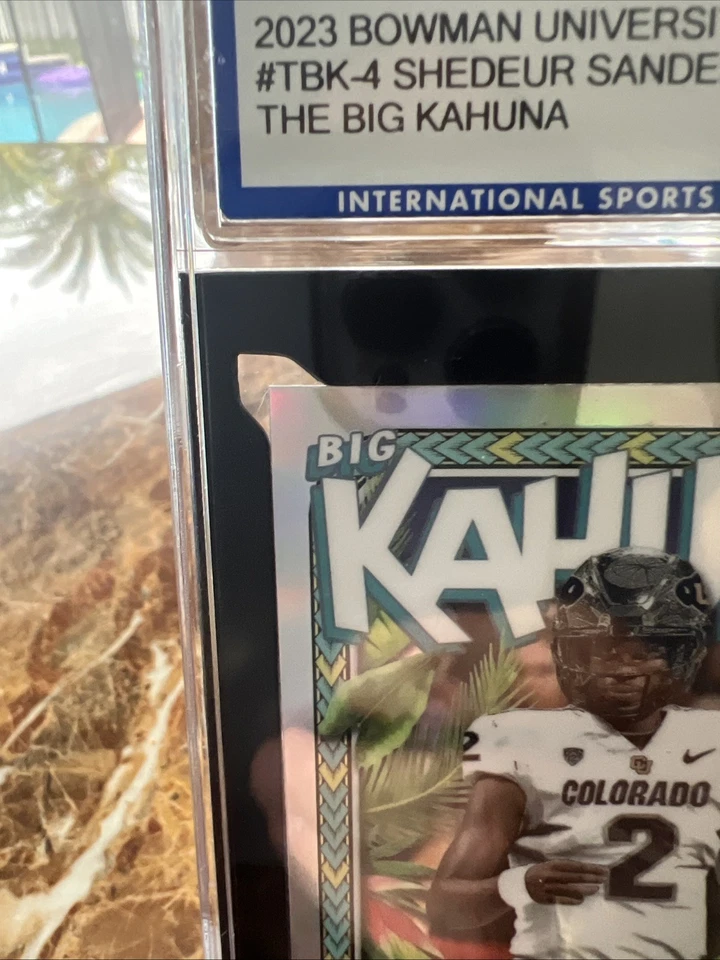 2023 Bowman University Chrome the Big Kahuna Shedeur Sanders #TBK-4 (RC) ISA 10 - Image 2 of 4