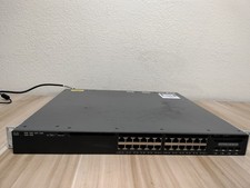 Cisco WS-C3650-24TS-E V01 24Port Gigabit Switch w/ 2x PWR-C2-250WAC