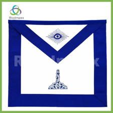 MASONIC BLUE LODGE OFFICER APRON HAND EMBROIDERED - SENIOR WARDEN BEST QUALITY