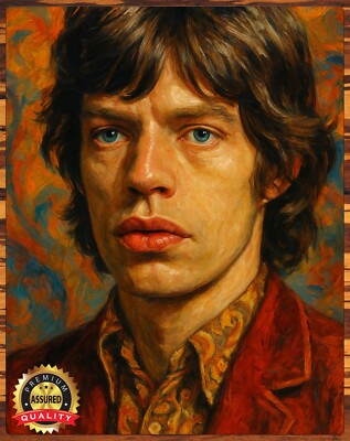 MICK JAGGER (1960s) Tribute Art - 11x14 METAL SIGN - Hand-Signed by Artist