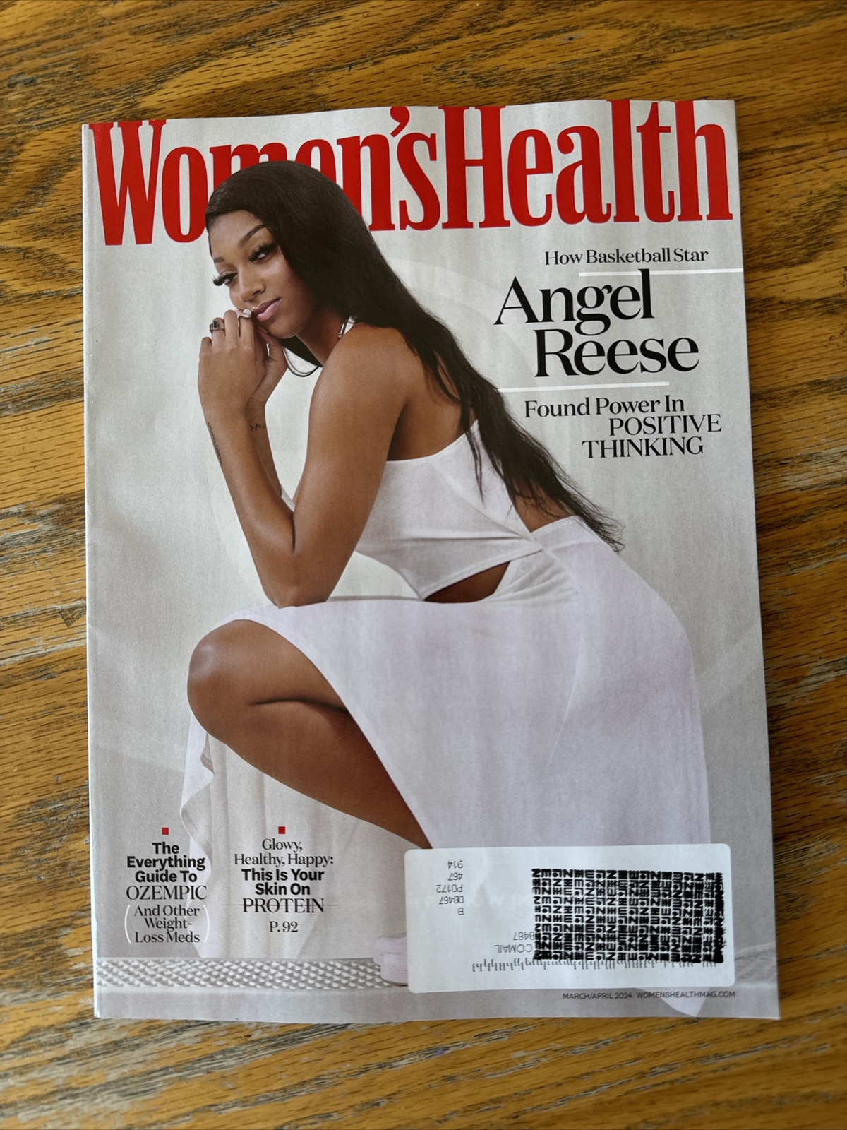 Women's Health Magazine April 2024 Issue Angel Reese Positive Thinking