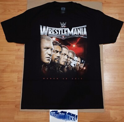 WWE Authentic WrestleMania 31 2015 San Francisco Event T-Shirt Sz Large NEW WM31