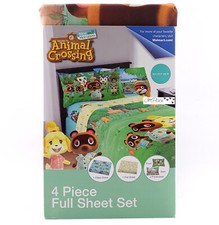Animal Crossing New Horizons 4 Piece Sheet Set Size Full