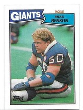 BRAD BENSON 1987 TOPPS CARD NM-MT CONDITION
