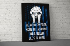 Motivational Fitness Wall Art - USA Flag - Home Gym Decor