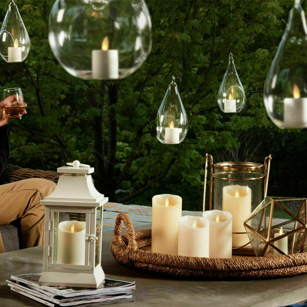 Luminara Flameless Tealights Candles with Remote Ivory Votive Tea Light 4-pack