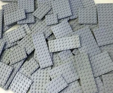 Lot of 26 Random Light Gray Lego Baseplates 4X6 6X6 6X10 8X8 & More SHIPS FREE