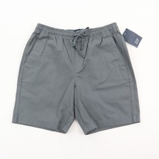 GAP Pull On 7" Shorts Men's Small Gray Elastic Waist Drawstring Casual Chino NWT