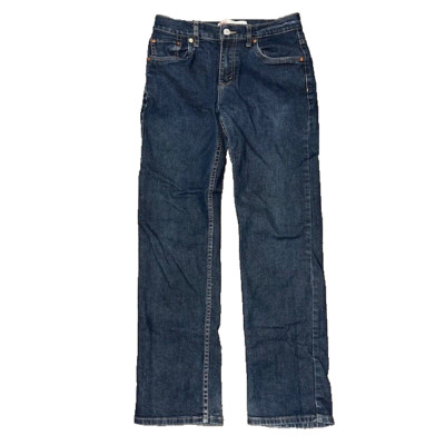 Levis Size 16 Regular 28x28 Boys Jeans Straight 514 Blue Denim Pants