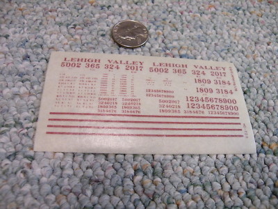 CDS Dry Transfer decals HO HO-729 Lehigh Valley maroon! RARE    G27