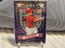 Mike Trout Blue Velocity Prizm Parallel 2021 Chronicles Crusade LA Angels