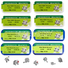 20xETERFANT Dental Ortho Bracket Brace Metal Mini MBT/ROTH 022/018 3/345Hooks