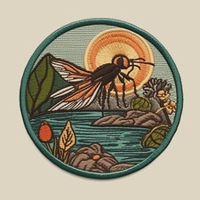 Nature Insect Patch Iron-on Applique Foliage Butterfly Badge Moth Flowers Decor