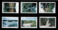 Uganda 1995 - WATERFALLS - Set of 6 Stamps (Scott #1346-57) - MNH