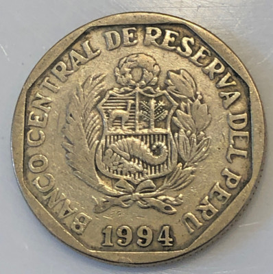 Peru - 1994 -One Un Nuevo Sol - South American Coin