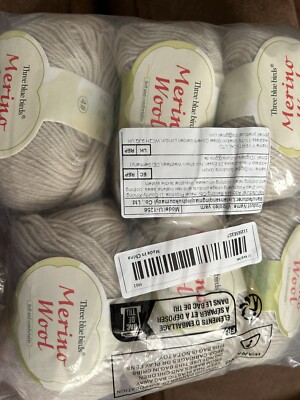 Three Blue Birds Merino Wool Yarn Balls