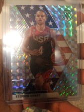 2019-20 Panini Mosaic Steph Curry Team USA Silver Prizm Warriors 🔥 Combine Ship