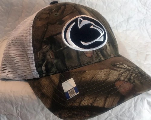 Gorra de béisbol Penn State Nittany Lion bordada camuflaje malla blanca Mossyoak - Imagen 1 de 4