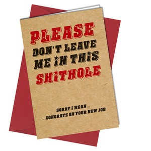 1023 Biglietto D Auguri Spiritoso Collega Lasciando Regalo Nuovo Lavoro Complimenti Lavoro Lavoratore Co Ebay