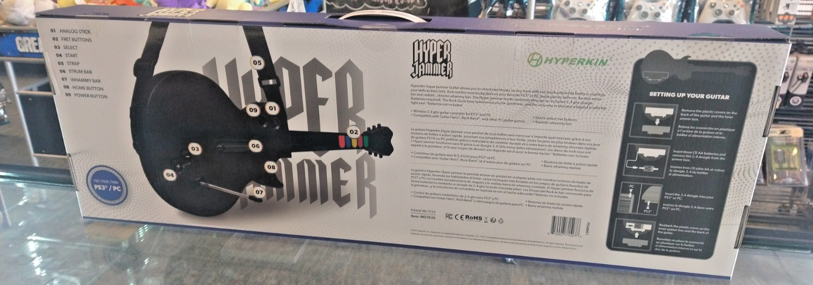 Hyper Jammer Guitar Controller for PC / PS3 NEW! Clone Hero, Fortnite Festival