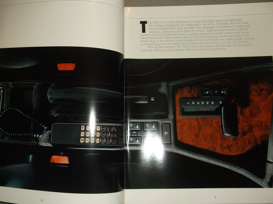 BMW 750iL 1988 folleto original  Foto 3 de 4