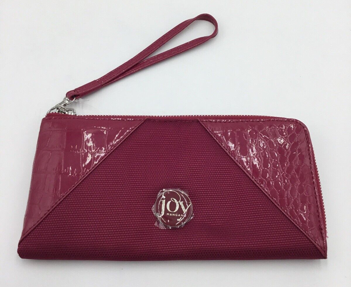 Дорожный кошелек JOY MANGANO с тиснением TuffTech и Croco, винный