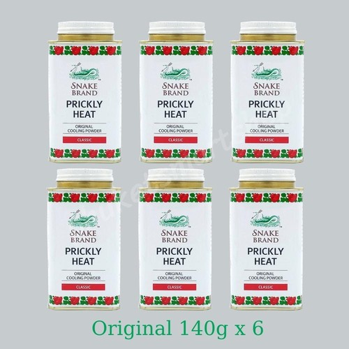 Cooling Powder for Summer Thailand Prickly Heat Snake Brand Body Rash 140g x 6 - Picture 17 of 27