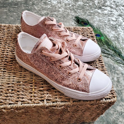 rose glitter converse