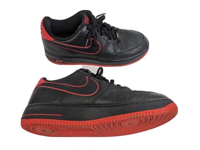 Nike Air Force 1 Mens US 12 EUR 46 Low Black Leather Sneakers (488298-002) | eBay