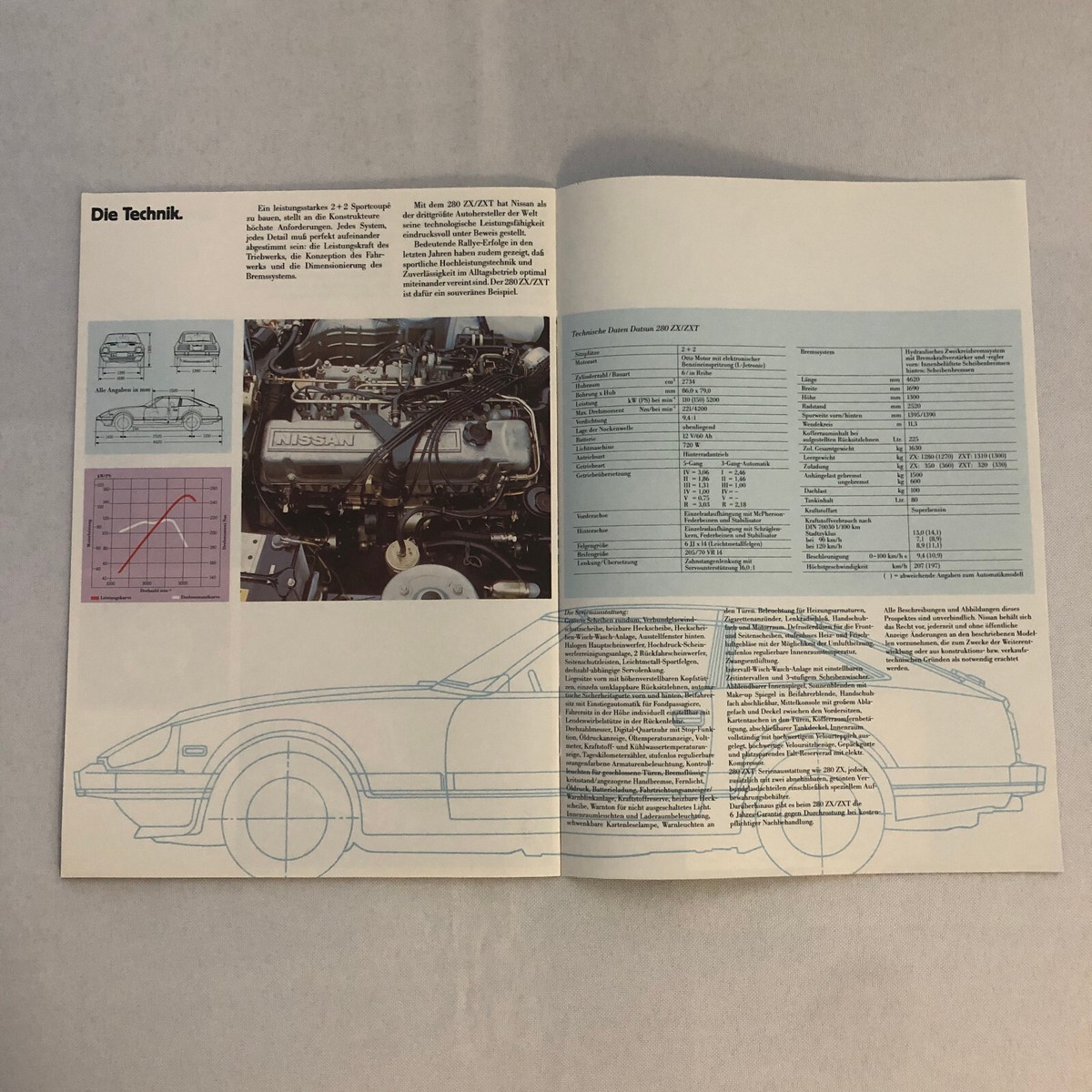 Vintage Datsun 280ZX and 280ZXT Sales Brochure Catalog 280