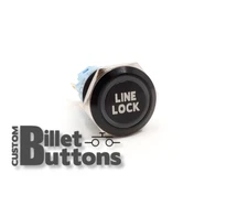 LINE LOCK Laser Etched Billet Push Buttons 12V LED Car Motorcycle Racing