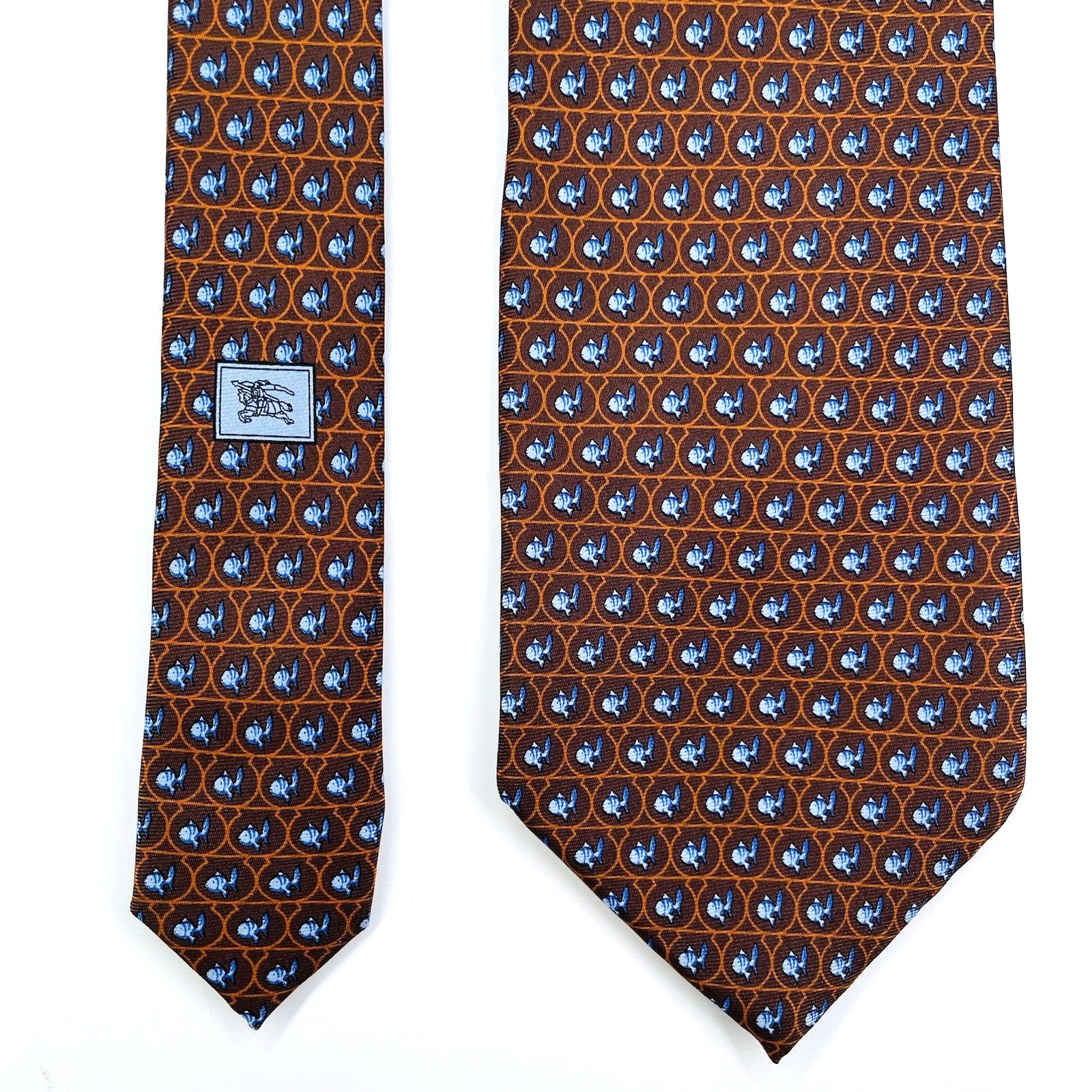 BURBERRY London Men 100% Silk Necktie ITALY Anima… - image 4