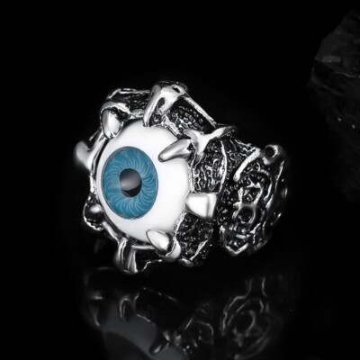 925 Sterling Silver New Fashion Punk Rock & Roll Biker Evil