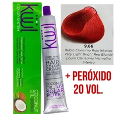 Tinte Kuul Hair Dye #9.66 Very Light Bright Red Blonde + 20vol Developer 