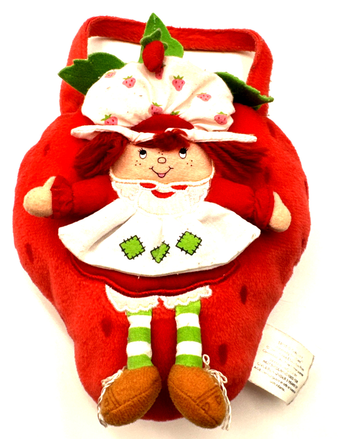 Strawberry Shortcake Doll Sleeping in Red Strawberry Pillow - Collectible