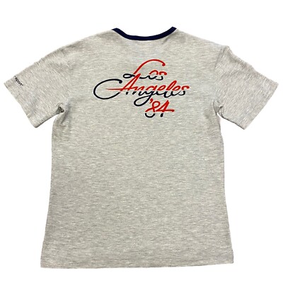VTG ADIDAS 1984 USA OLYMPICS LA T-SHIRT HEATHER GRAY SPIRIT
