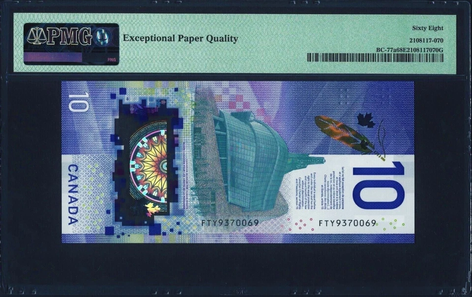 2018 Canada 10 Dollars PMG Pick BC-77a Uncirculated Grade 68 Polymer Banknote - Image 2 of 2