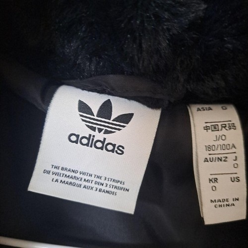 Adidas XL Original Boa Jacke Schwarz Selten Kunstfell JAPAN - Bild 2 von 5