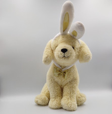 2020 16" FAO Schwartz Yellow Labrador Easter Bunny Ears w/Bow Soft Stuffed Plush