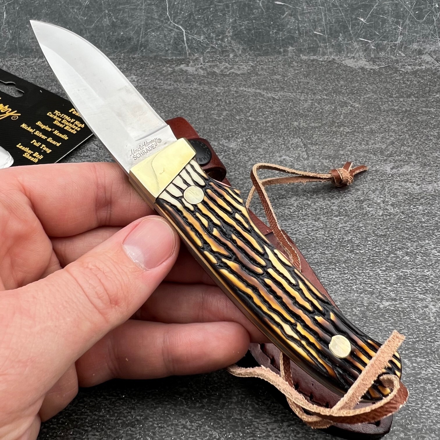 Schrade Pro Hunter Mini Fixed Blade 7Cr17MoV Full Tang Hunting Knife