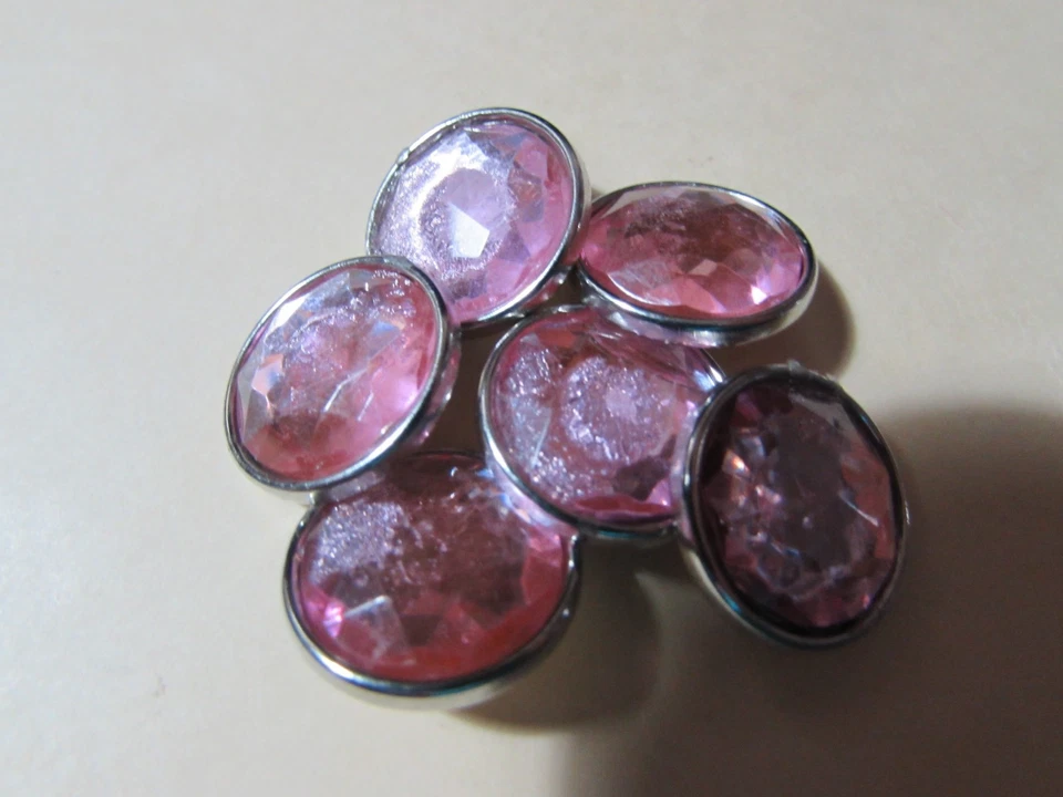 NUEVO en paquete 6 dijes rosa NOOSA HÁGALO USTED MISMO de aproximadamente 1,8CM (perilla de aproximadamente 5,5MM)  Foto 2 de 4