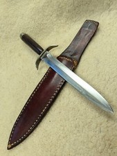 Daga de acero 1095 13,75" de Roger "Griz" Hockwalt de Carolina del Sur con funda